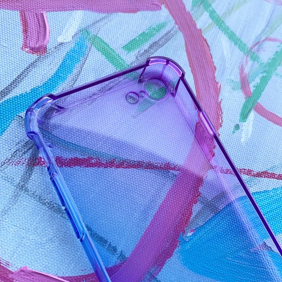 iPhone 7/8 Plus Case Purple Blue Clear Cover - Picture 3 of 7